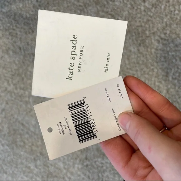 KATE SPADE navy blue small tote shoulder bag purse - Picture 12 of 16